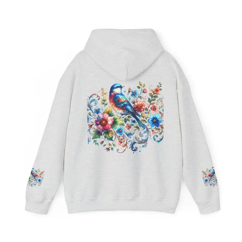 Unisex Heavy Hooded Sweatshirt - Vibrant Bird Design - DipaliZ