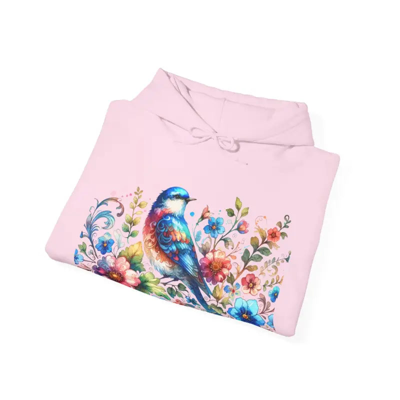 Unisex Heavy Hooded Sweatshirt - Vibrant Bird Design - DipaliZ