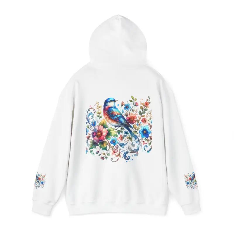 Unisex Heavy Hooded Sweatshirt - Vibrant Bird Design - DipaliZ