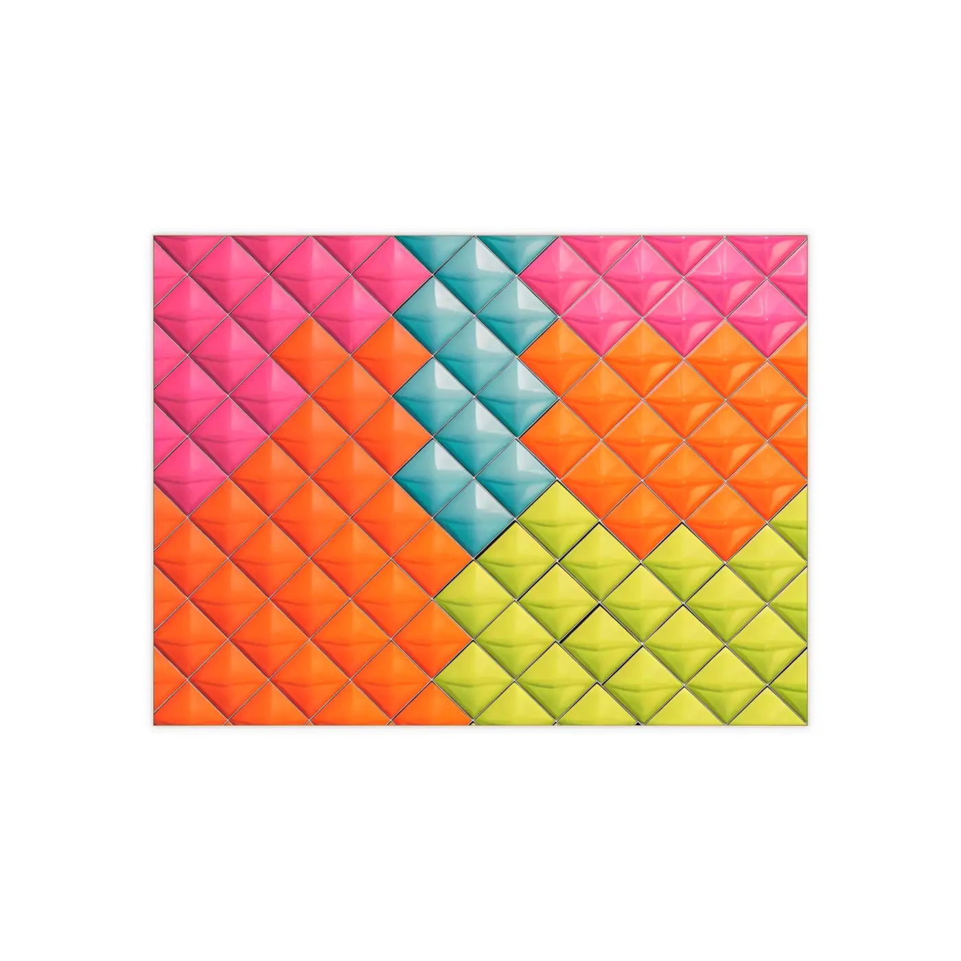 Vibrant Colored Abstract Ceramic Photo Tiles - Wall Decor - DipaliZ