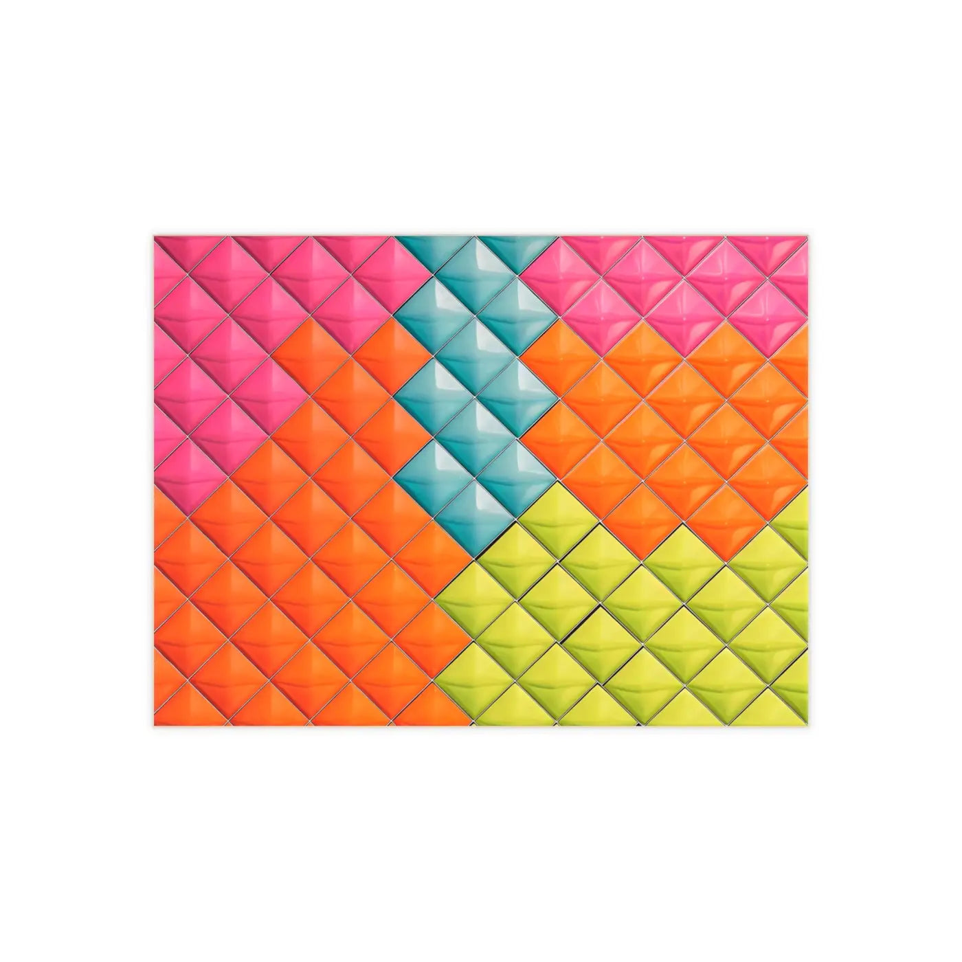 Vibrant Colored Abstract Ceramic Photo Tiles - Wall Decor - DipaliZ