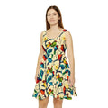 Colorful Birds Skater Dress - Vibrant Print Design - DipaliZ