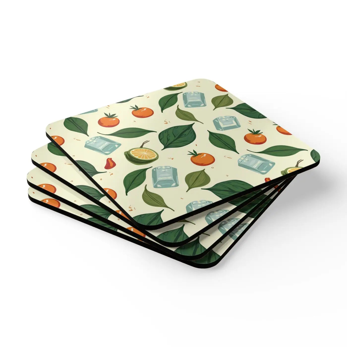 Vibrant Cork Coaster Set - Colorful Charm for Every Drink - DipaliZ