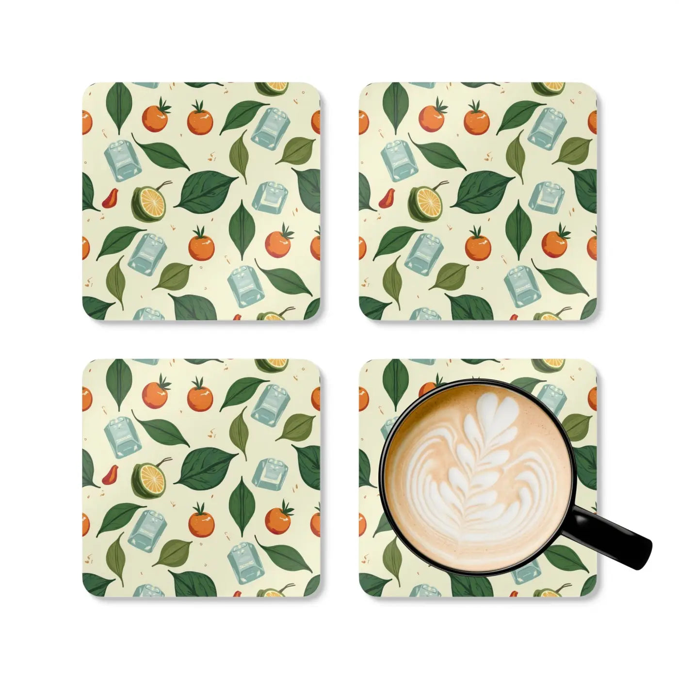 Vibrant Cork Coaster Set - Colorful Charm for Every Drink - DipaliZ
