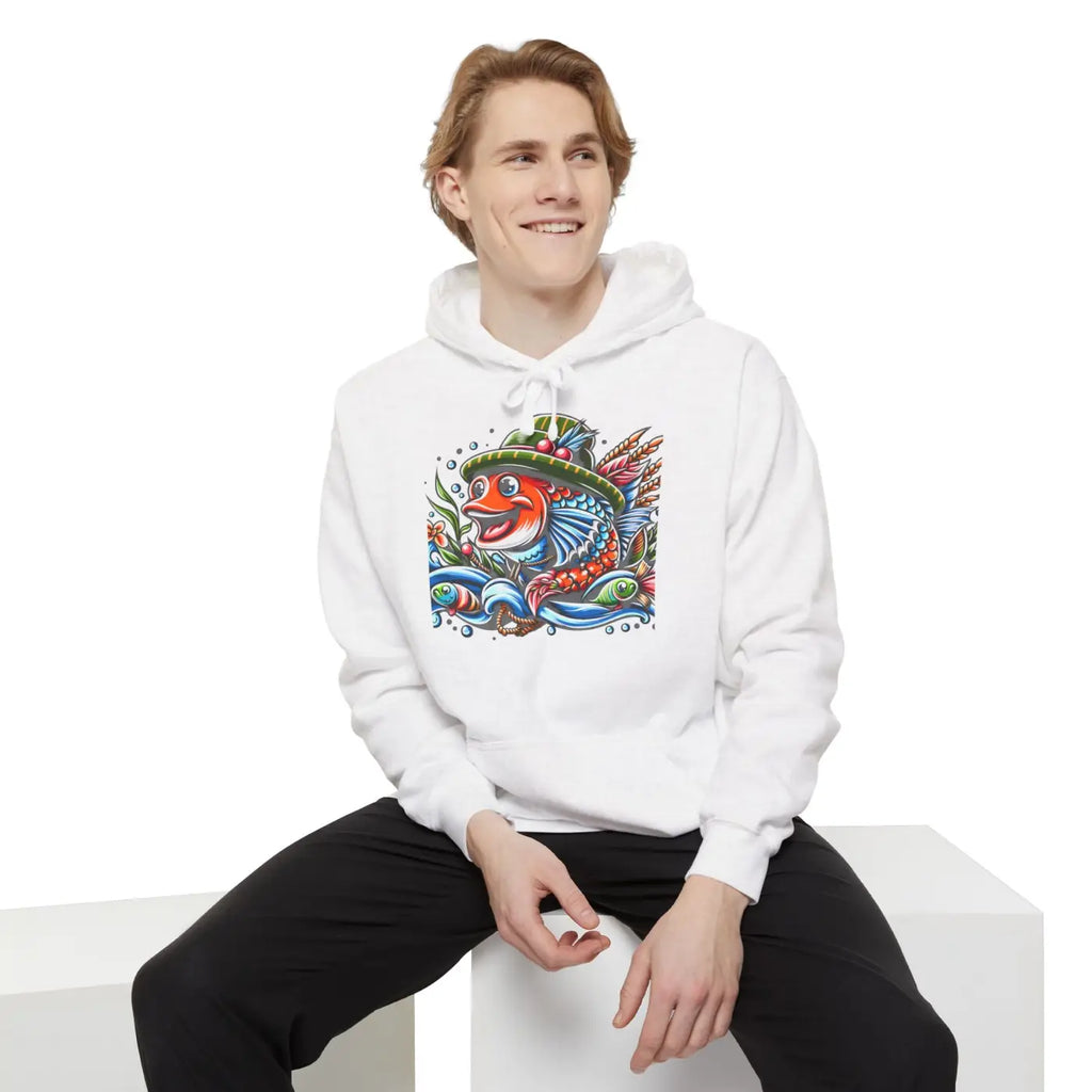 Fish Graphic Hoodie - Bold Beach Adventure Style - DipaliZ