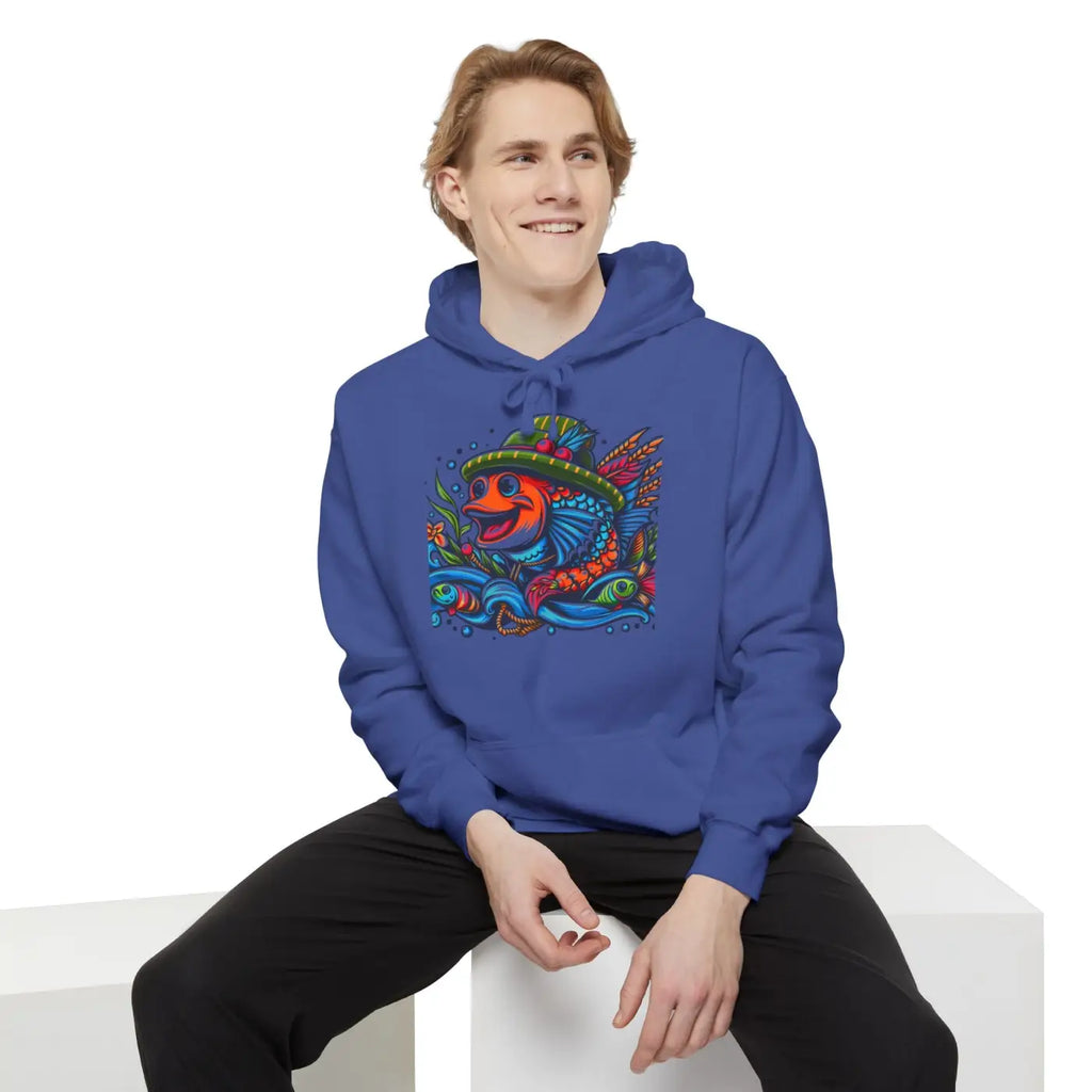 Fish Graphic Hoodie - Bold Beach Adventure Style - DipaliZ