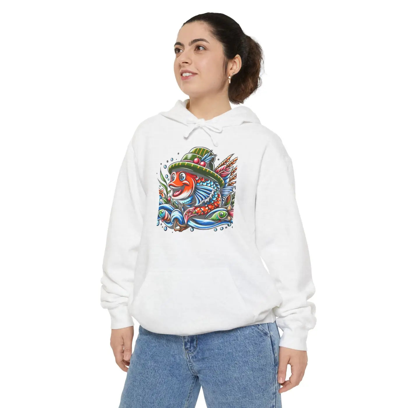Fish Graphic Hoodie - Bold Beach Adventure Style - DipaliZ