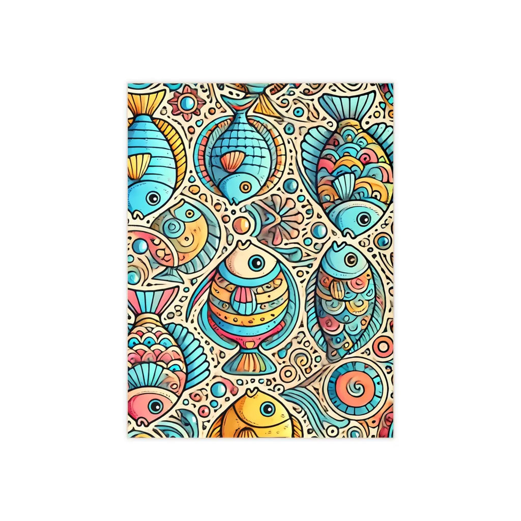 Vibrant Fishes Ceramic Photo Tile - Wall Decor - DipaliZ