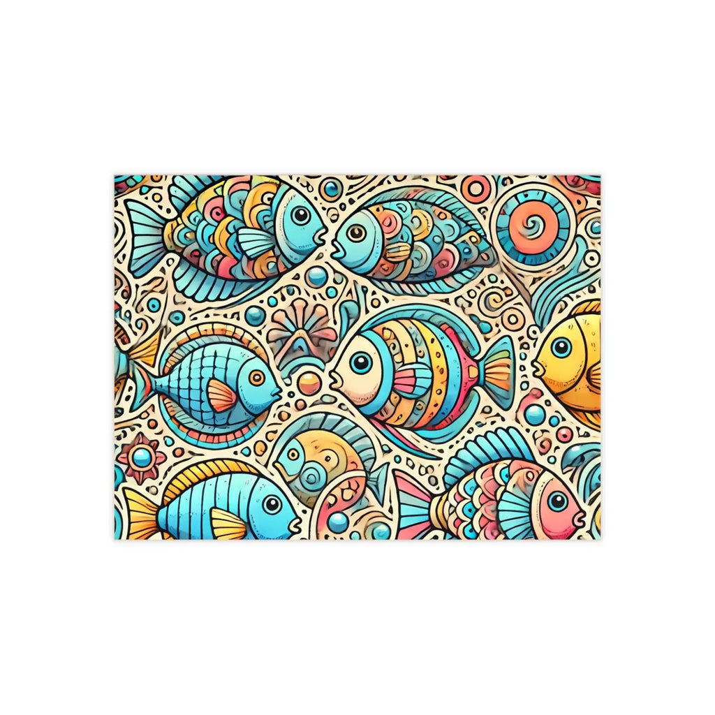 Vibrant Fishes Ceramic Photo Tile - Wall Decor - DipaliZ