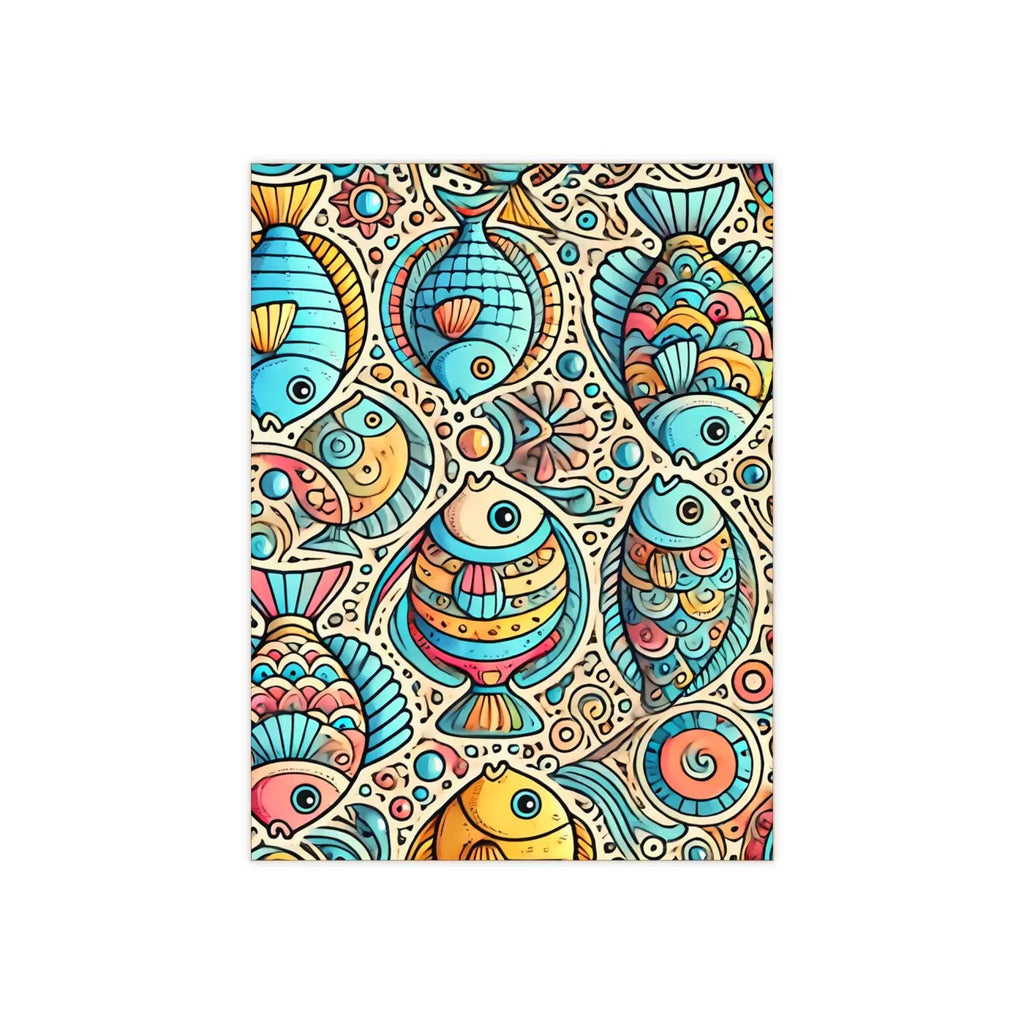 Vibrant Fishes Ceramic Photo Tile - Wall Decor - DipaliZ