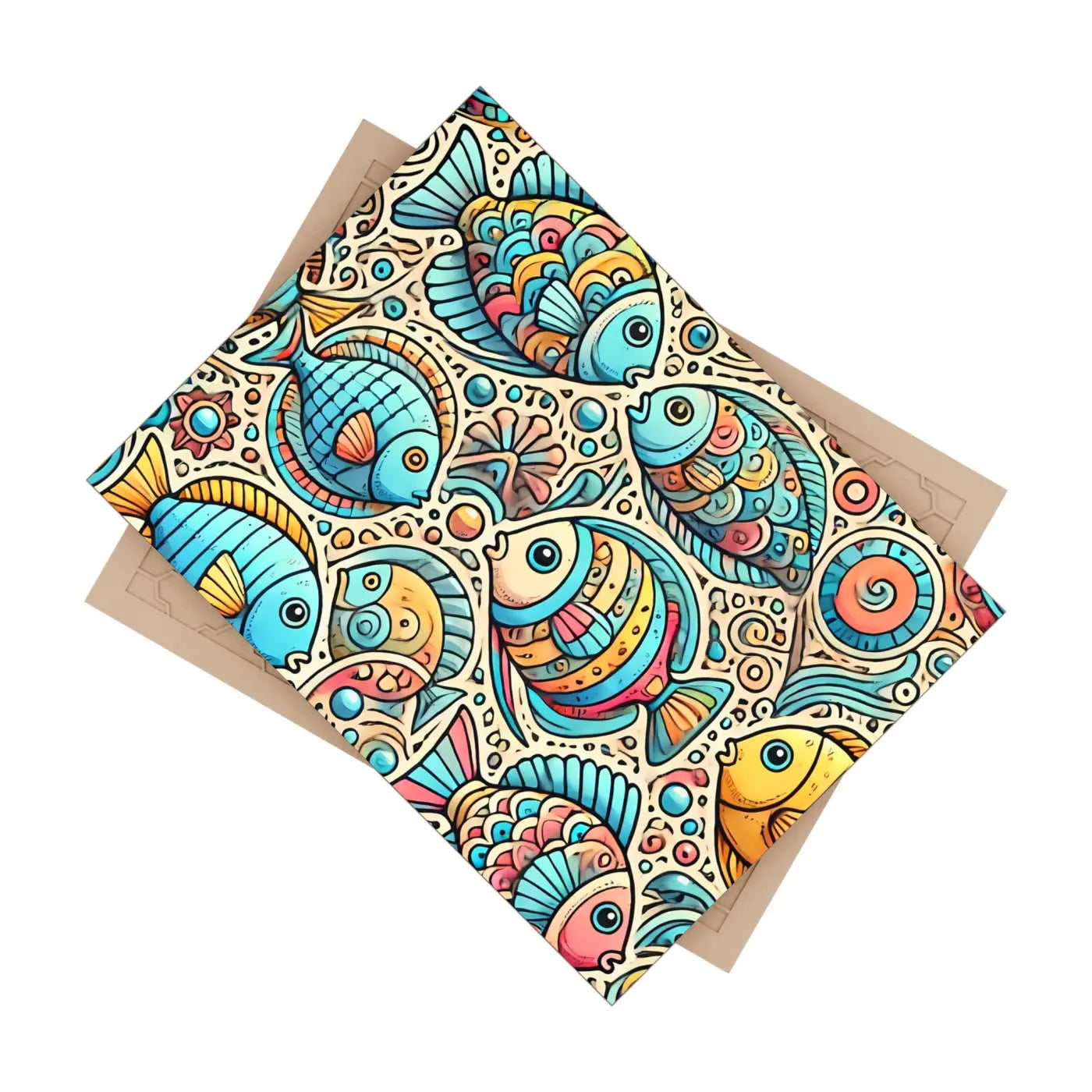 Vibrant Fishes Ceramic Photo Tile - Wall Decor - DipaliZ