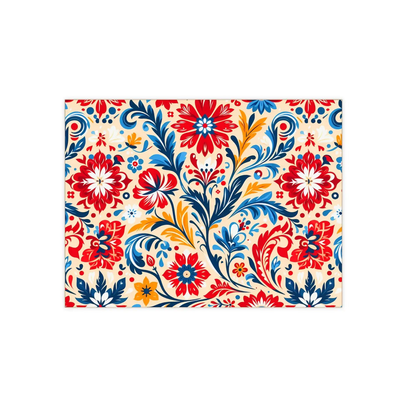 Vibrant Floral Ceramic Photo Tile - Wall Art Decor - DipaliZ