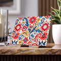 Vibrant Floral Ceramic Photo Tile - Wall Art Decor - DipaliZ
