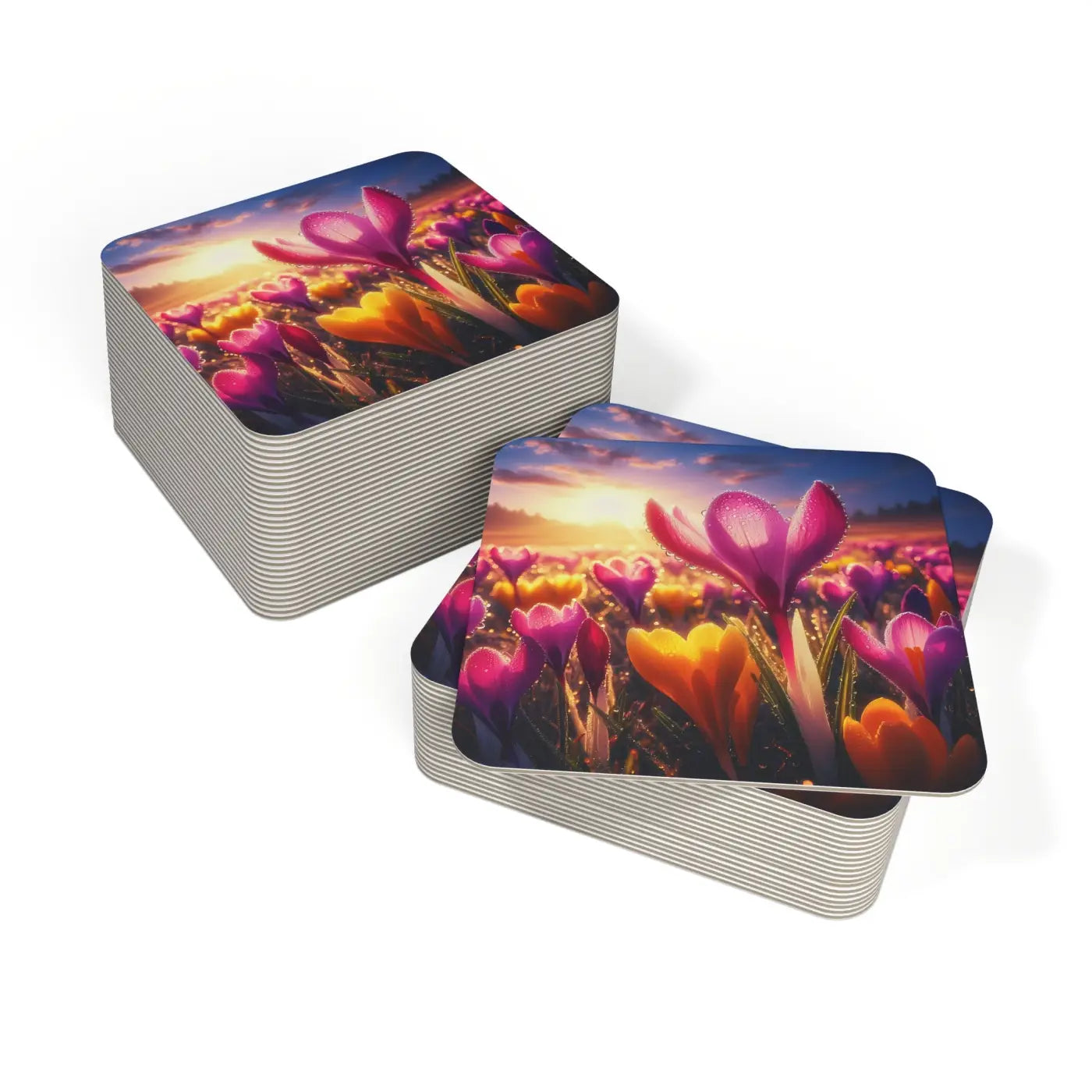 Vibrant Floral Coasters - Bold Home Decor Accent - DipaliZ