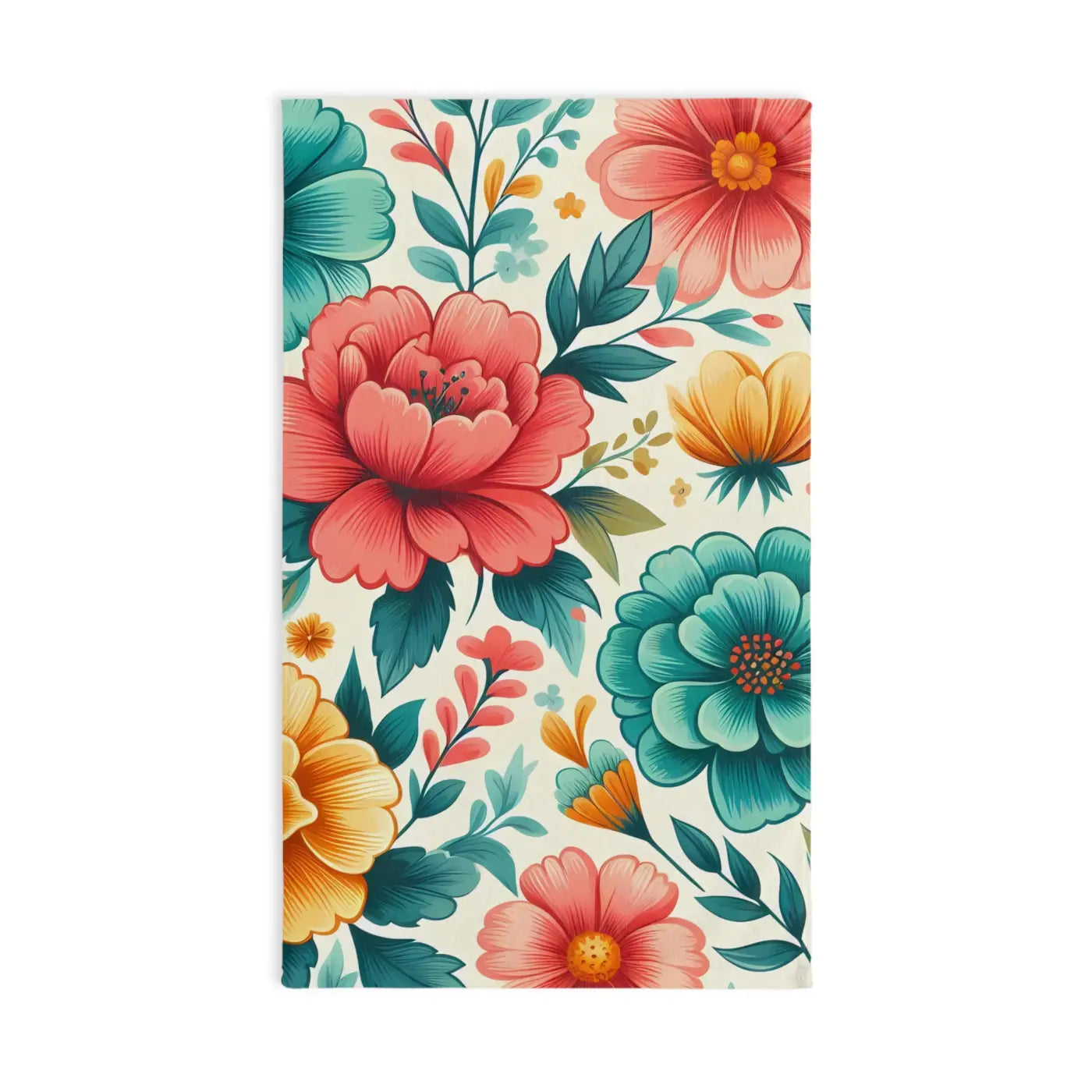 Vibrant Floral Hand Towel - Super Soft Spring Decor - DipaliZ