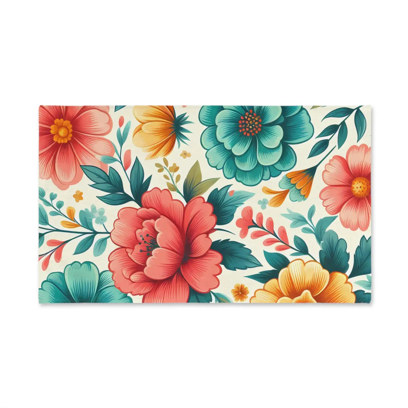 Vibrant Floral Hand Towel - Super Soft Spring Decor - DipaliZ