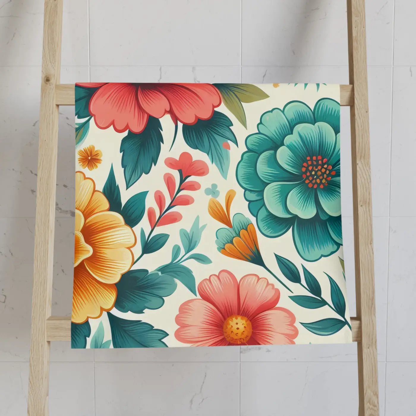 Vibrant Floral Hand Towel - Super Soft Spring Decor - DipaliZ