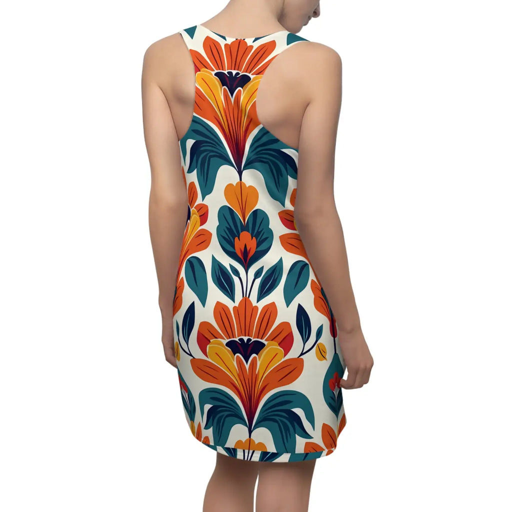 Vibrant Floral Racerback Dress - Summer Celebration - DipaliZ
