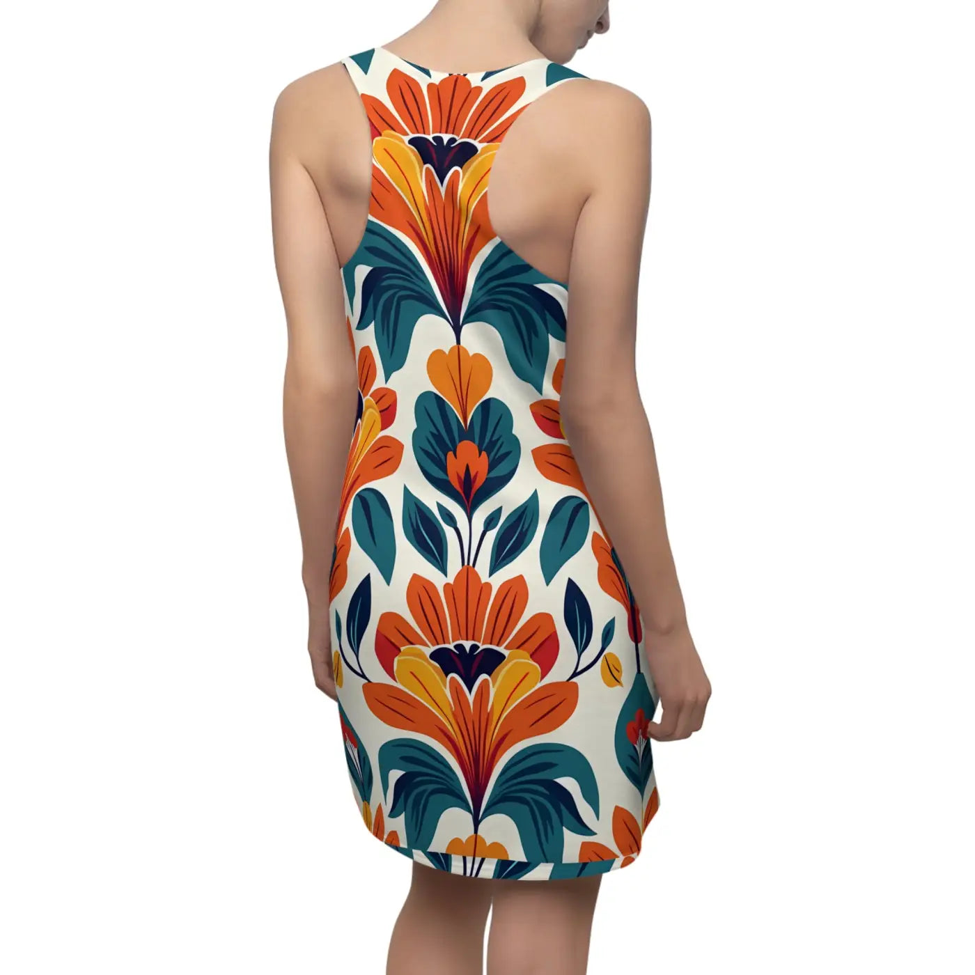 Vibrant Floral Racerback Dress - Summer Celebration - DipaliZ