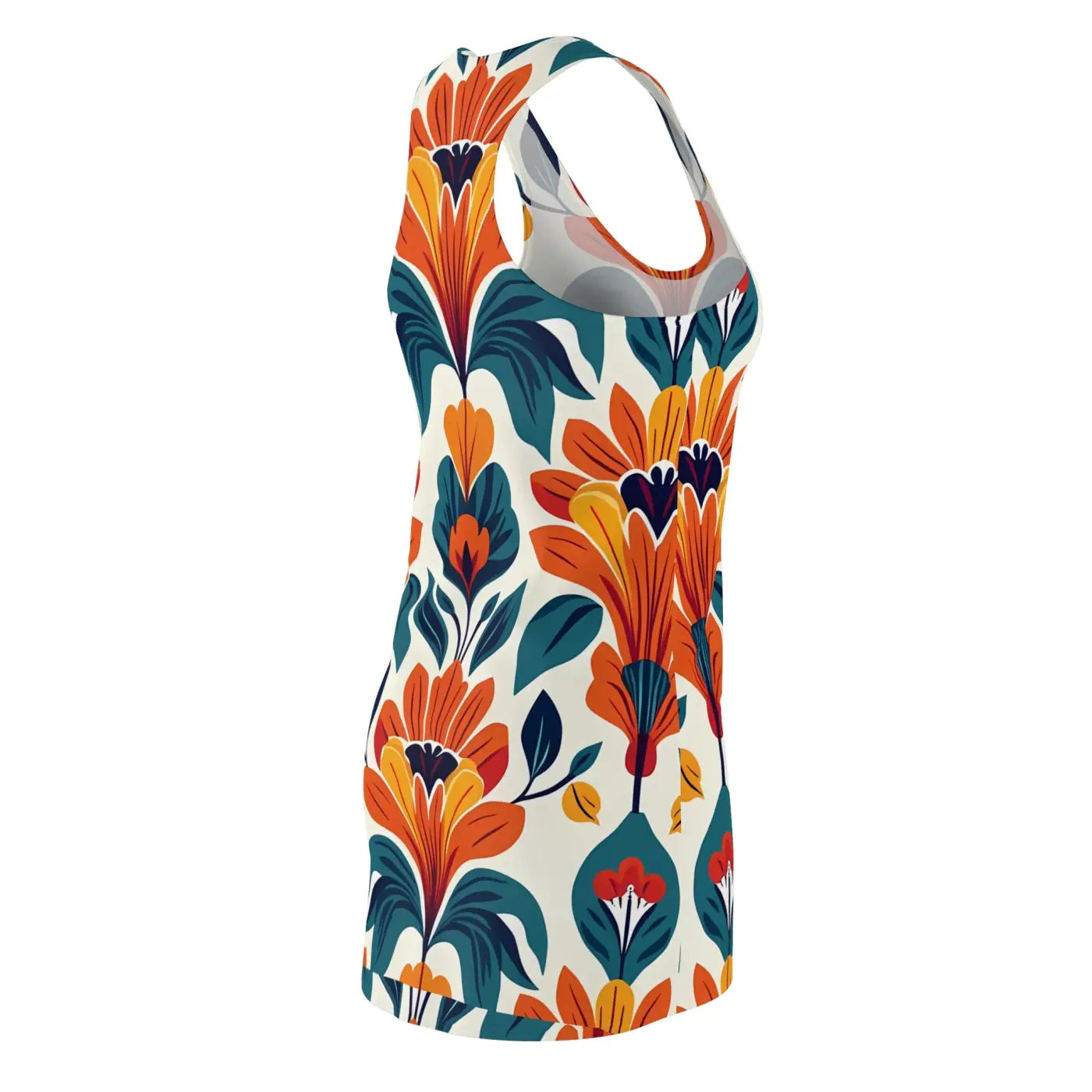Vibrant Floral Racerback Dress - Summer Celebration - DipaliZ