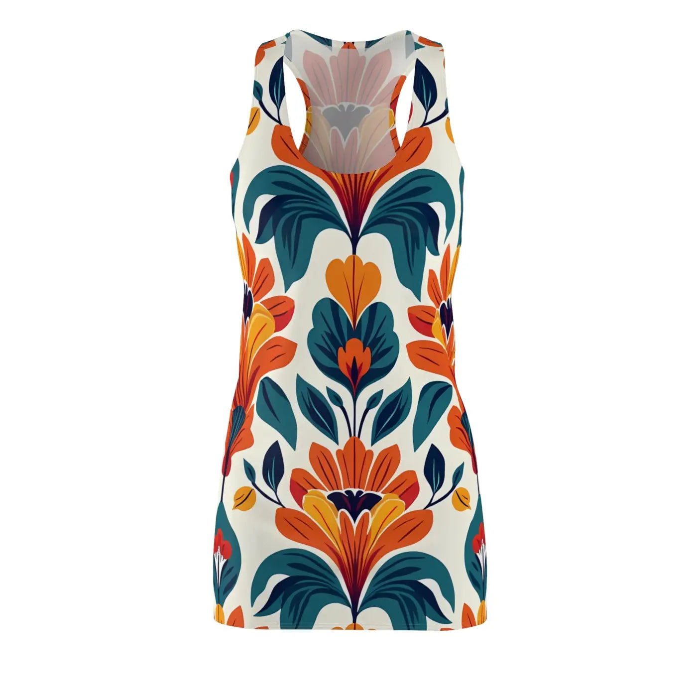 Vibrant Floral Racerback Dress - Summer Celebration - DipaliZ
