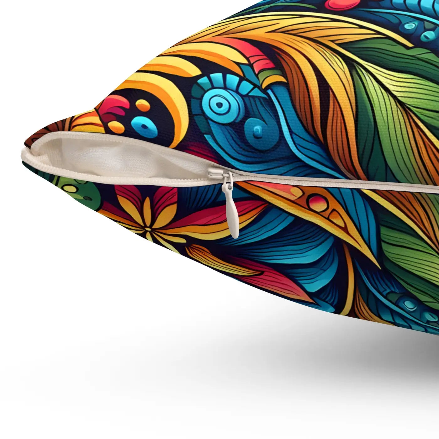 Vibrant Floral Spun Square Pillow - Home Decor - DipaliZ