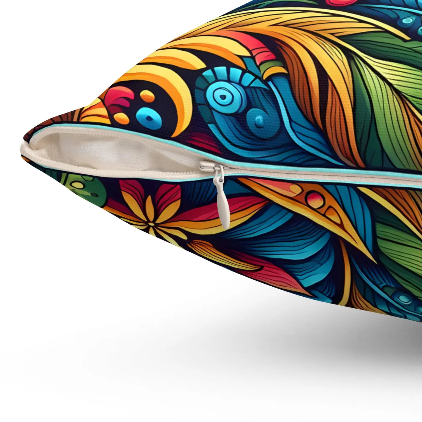 Vibrant Floral Spun Square Pillow - Home Decor - DipaliZ