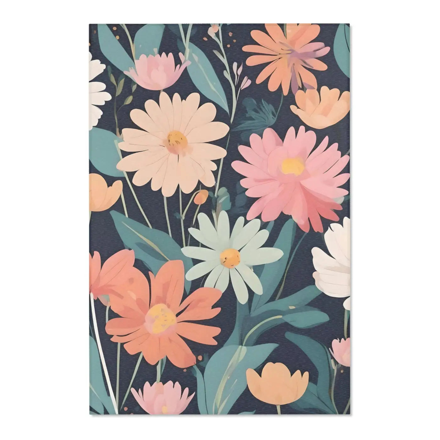 Vibrant Flowers Area Rugs - Polyester Chenille Comfort - DipaliZ