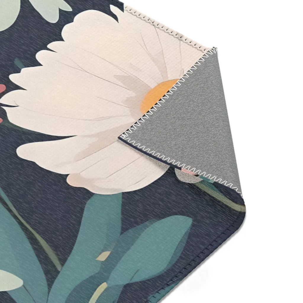 Vibrant Flowers Area Rugs - Polyester Chenille Comfort - DipaliZ