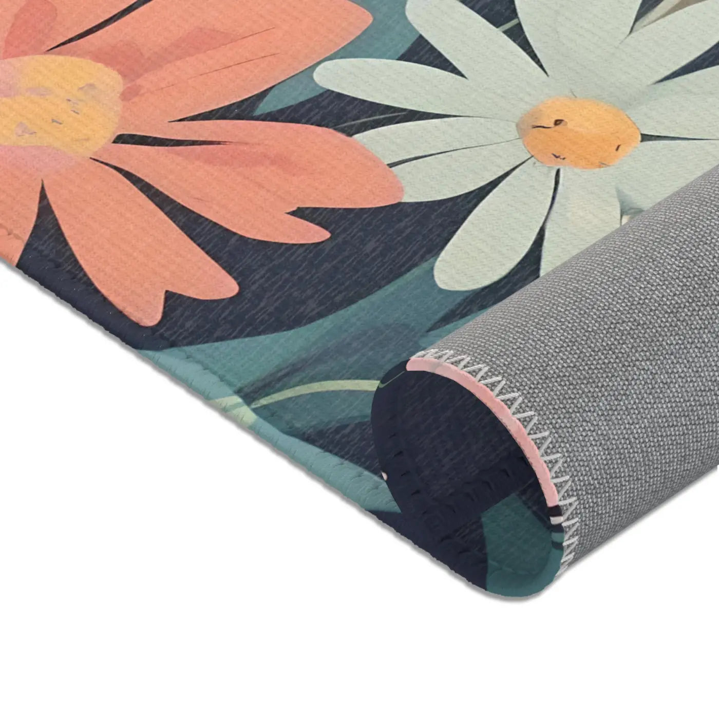 Vibrant Flowers Area Rugs - Polyester Chenille Comfort - DipaliZ