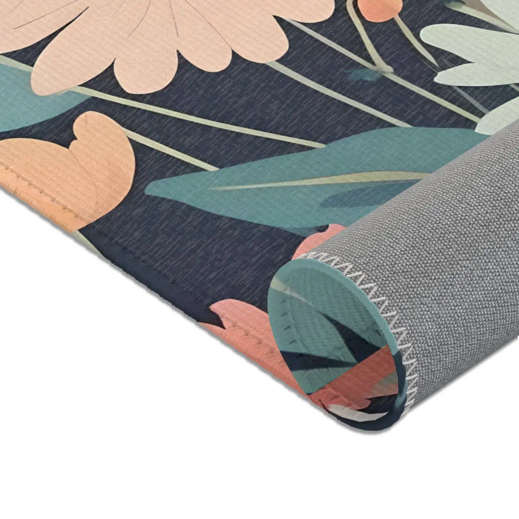 Vibrant Flowers Area Rugs - Polyester Chenille Comfort - DipaliZ