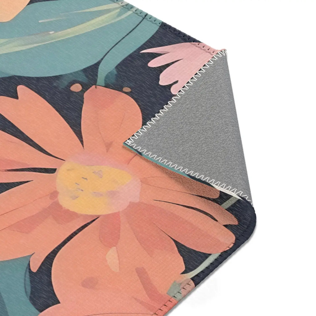 Vibrant Flowers Area Rugs - Polyester Chenille Comfort - DipaliZ