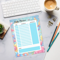 Vibrant Flowers Daily Planner - Stylish Organization - DipaliZ