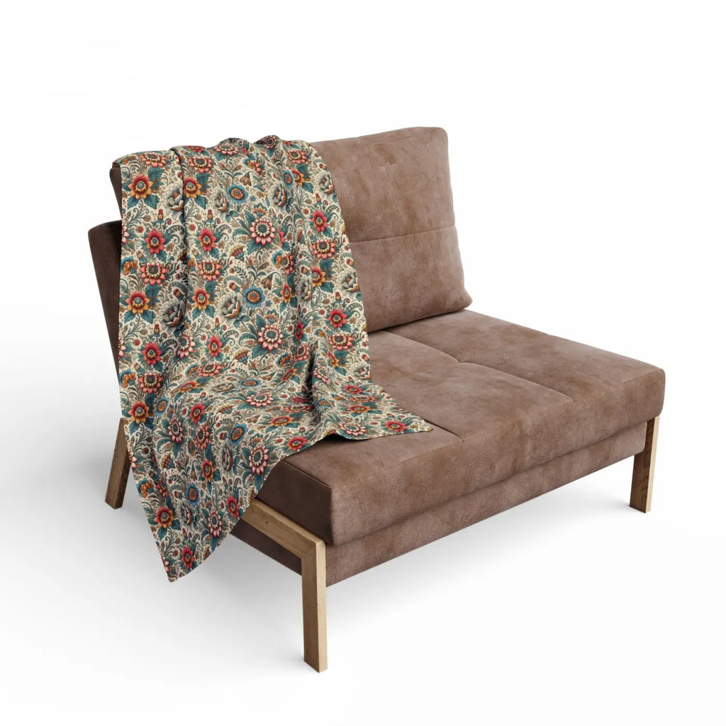 Vibrant Flowers Arctic Fleece Blanket - Cozy Home Decor - DipaliZ