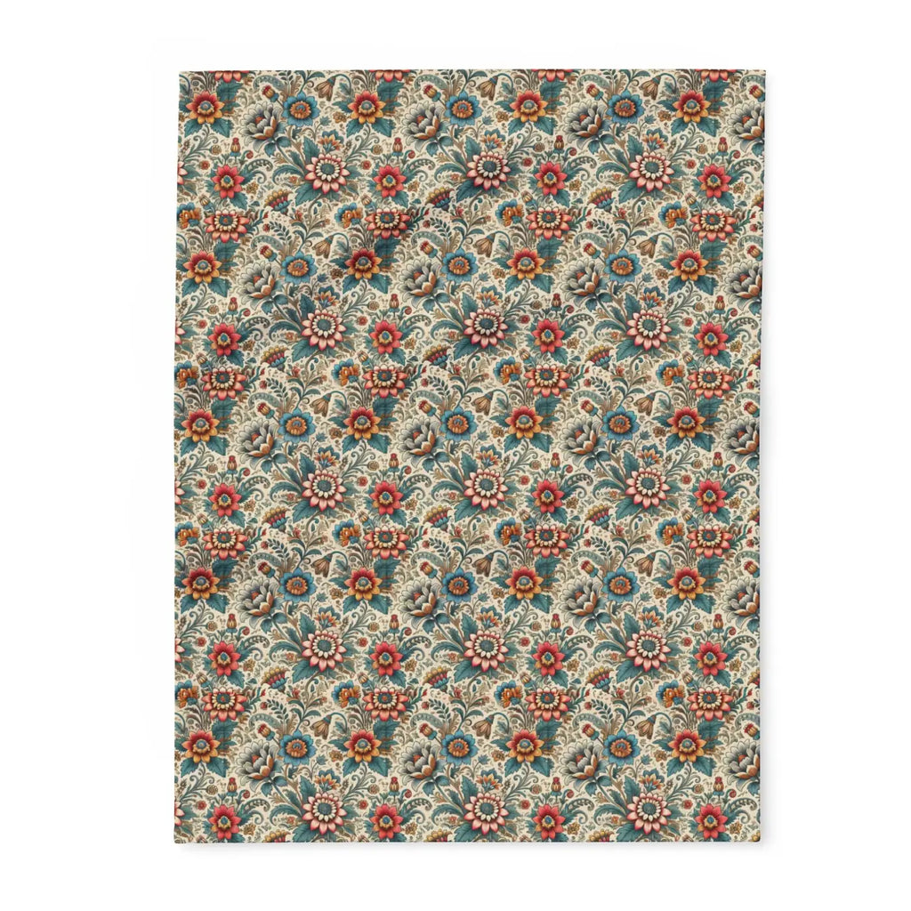 Vibrant Flowers Arctic Fleece Blanket - Cozy Home Decor - DipaliZ