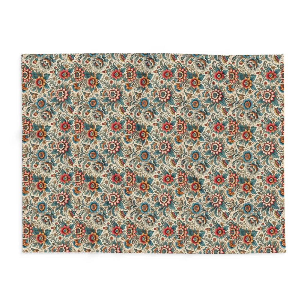 Vibrant Flowers Arctic Fleece Blanket - Cozy Home Decor - DipaliZ