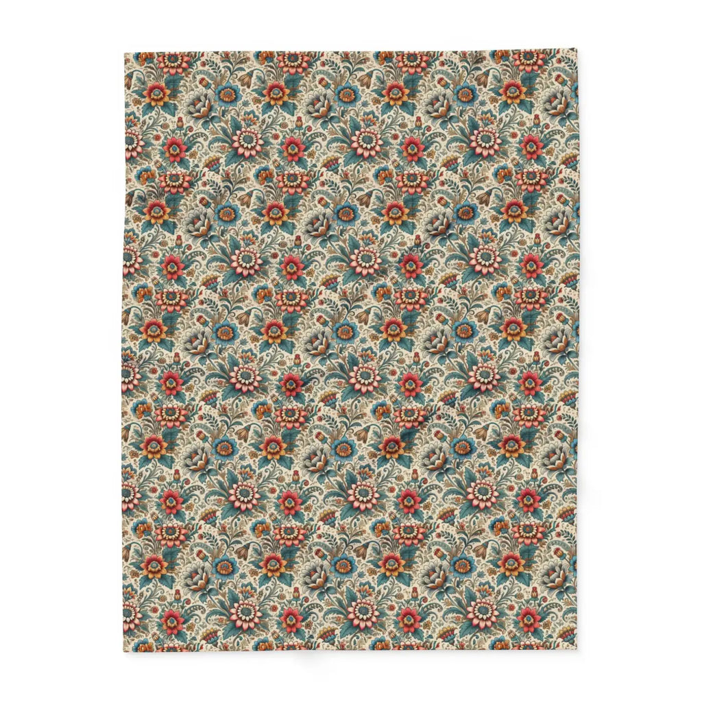 Vibrant Flowers Arctic Fleece Blanket - Cozy Home Decor - DipaliZ