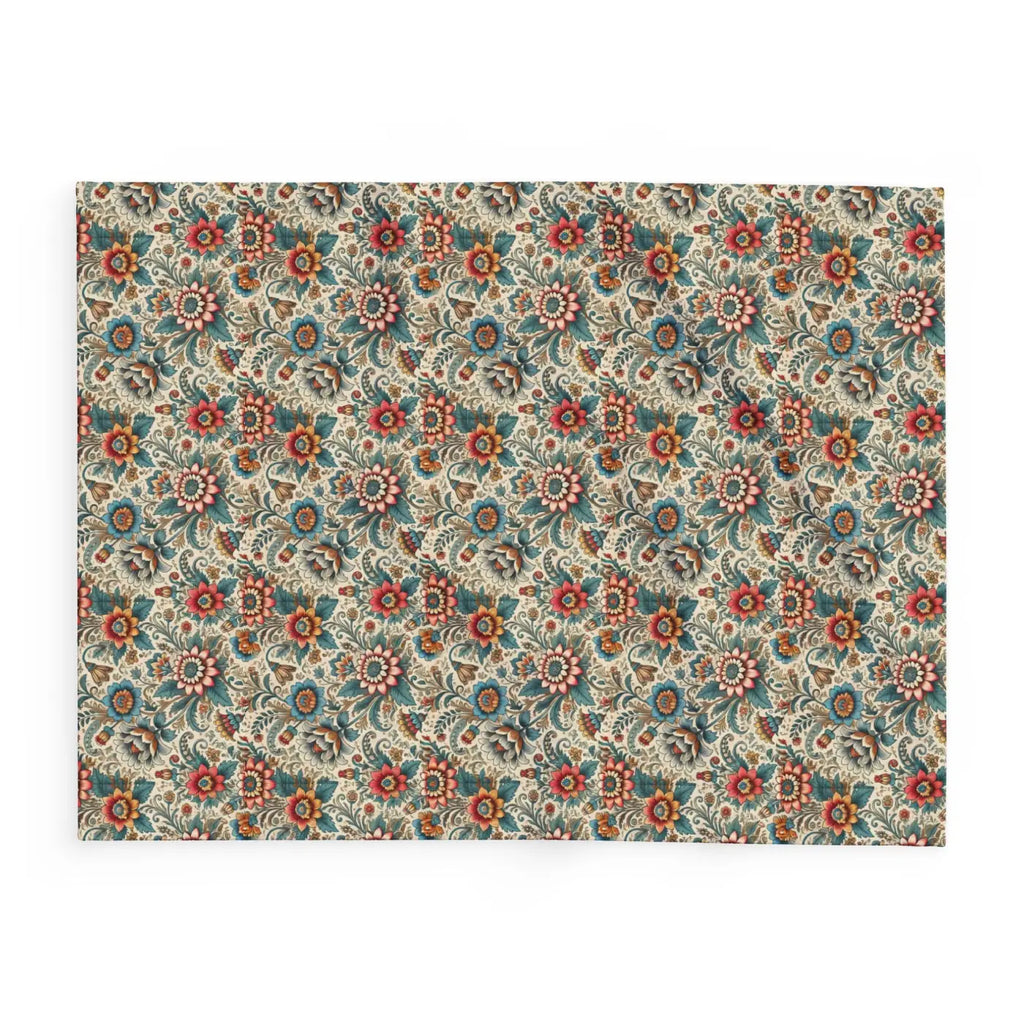 Vibrant Flowers Arctic Fleece Blanket - Cozy Home Decor - DipaliZ