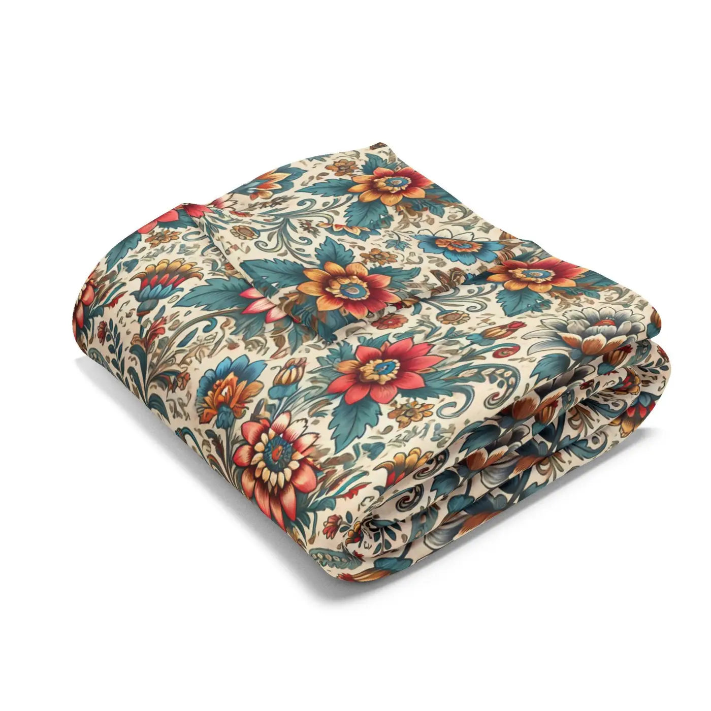 Vibrant Flowers Arctic Fleece Blanket - Cozy Home Decor - DipaliZ