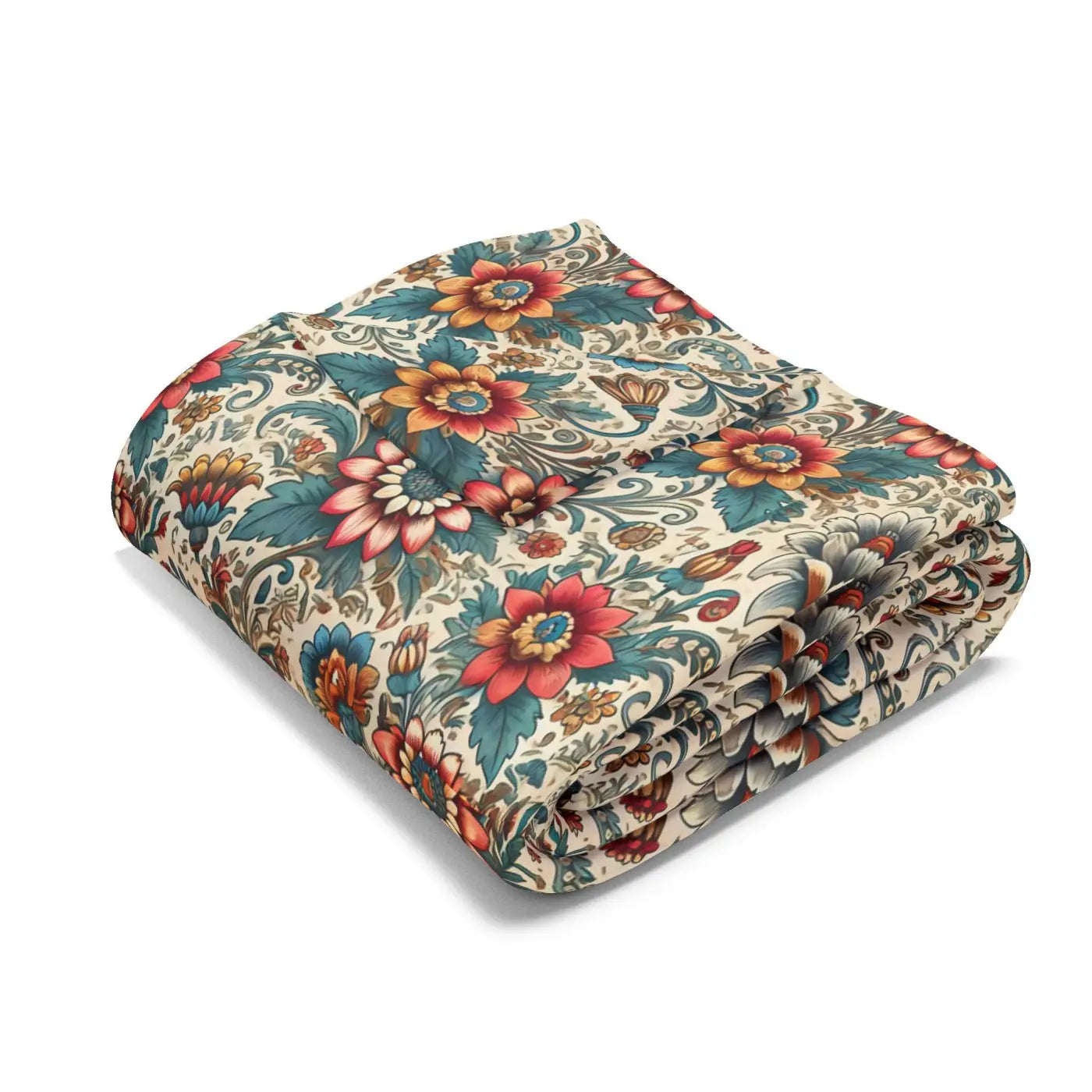 Vibrant Flowers Arctic Fleece Blanket - Cozy Home Decor - DipaliZ