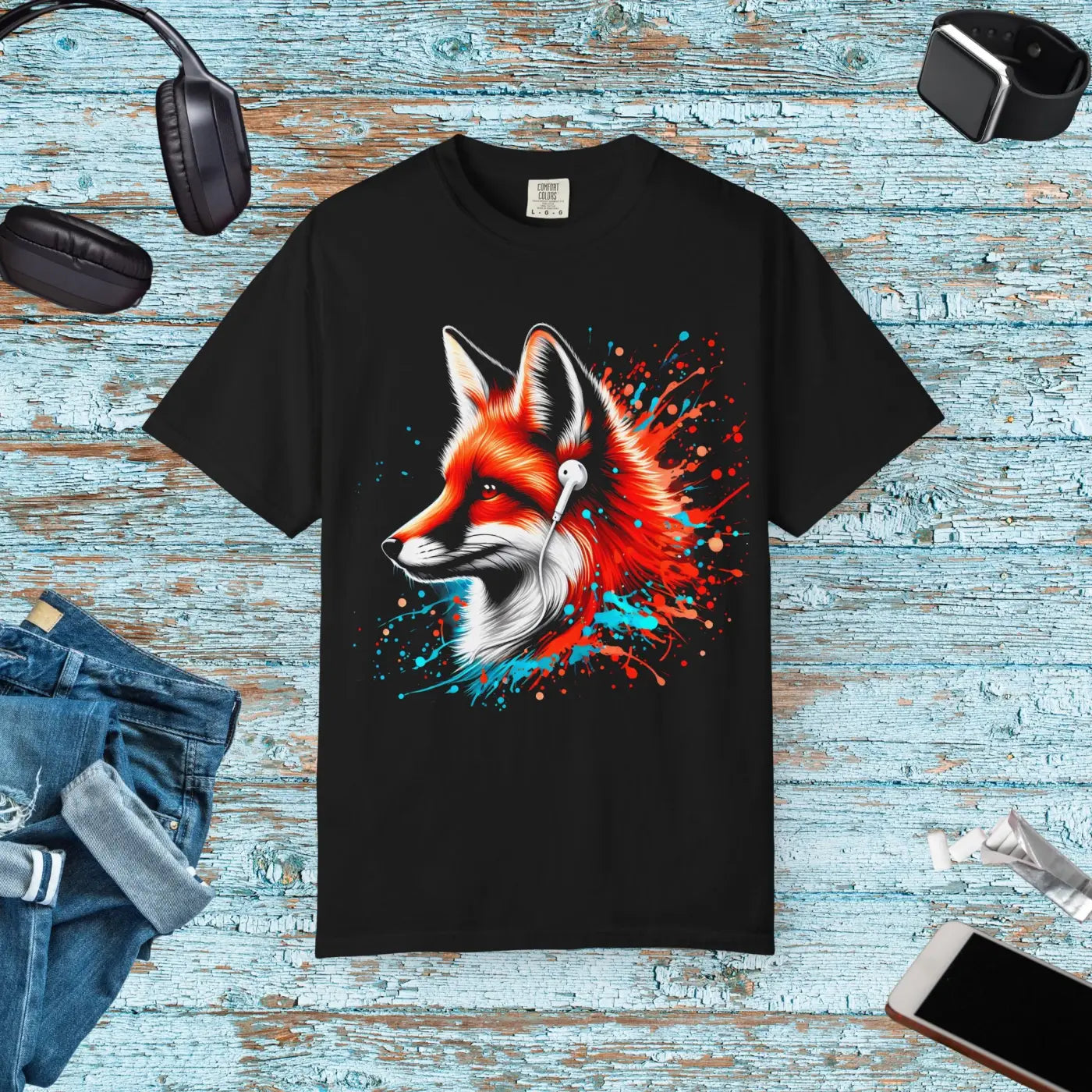 Vibrant Fox Graphic Unisex Colorful Tee - Bold Statement - DipaliZ
