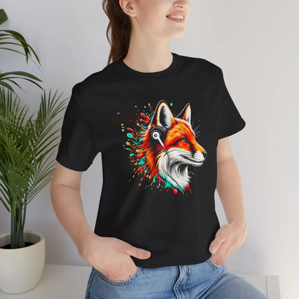 Vibrant Fox Graphic Tee - Stylish Casual Wear - DipaliZ