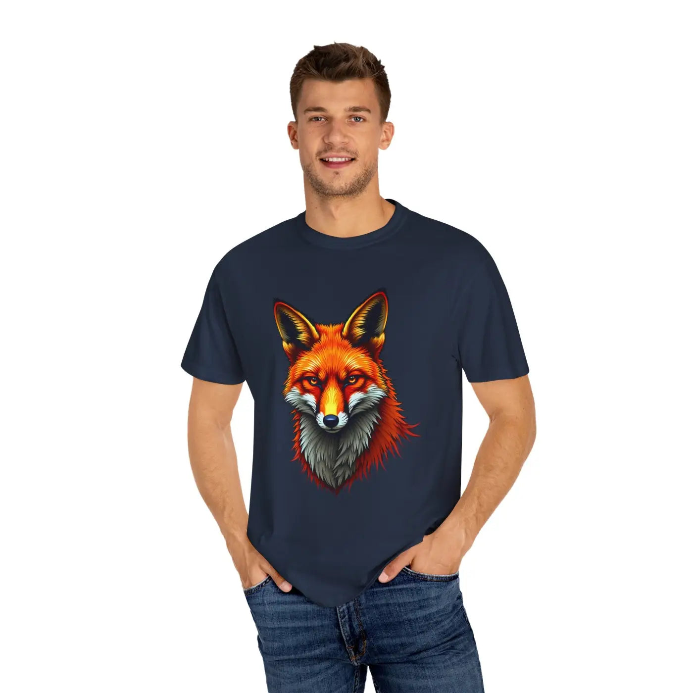 Vibrant Fox Graphic Unisex Tee - Bold Nature Design - DipaliZ