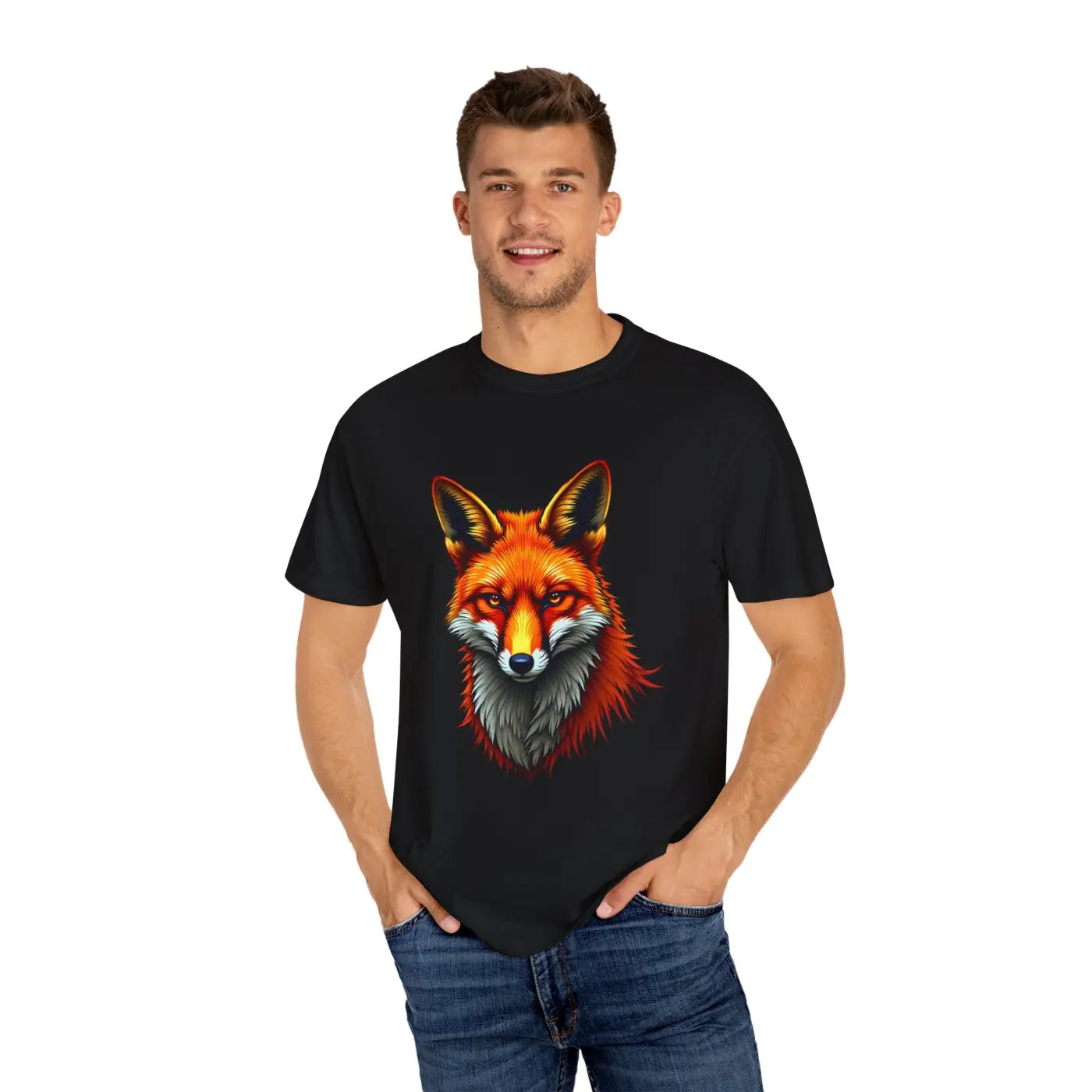 Vibrant Fox Graphic Unisex Tee - Bold Nature Design - DipaliZ