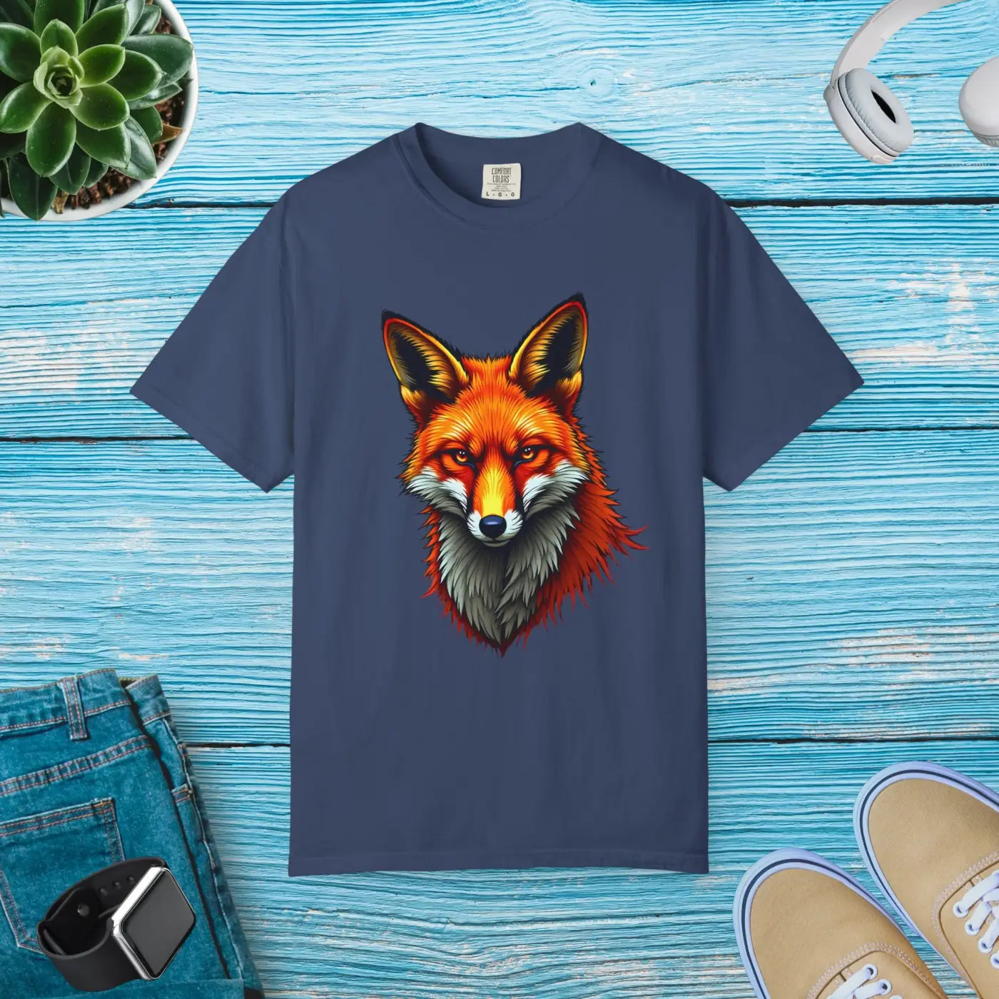Vibrant Fox Graphic Unisex Tee - Bold Nature Design - DipaliZ