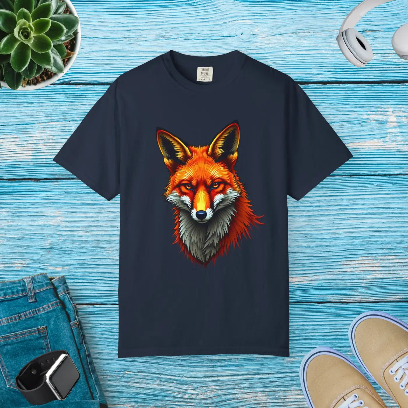 Vibrant Fox Graphic Unisex Tee - Bold Nature Design - DipaliZ
