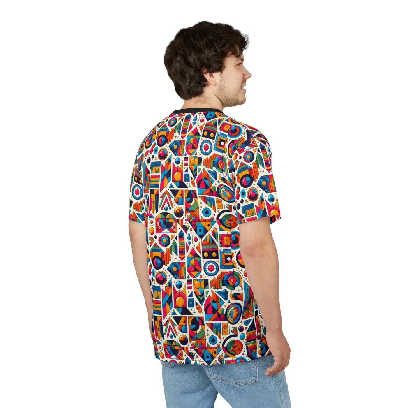 Vibrant Geometric Pattern Unisex Tee - All-Over Print - DipaliZ