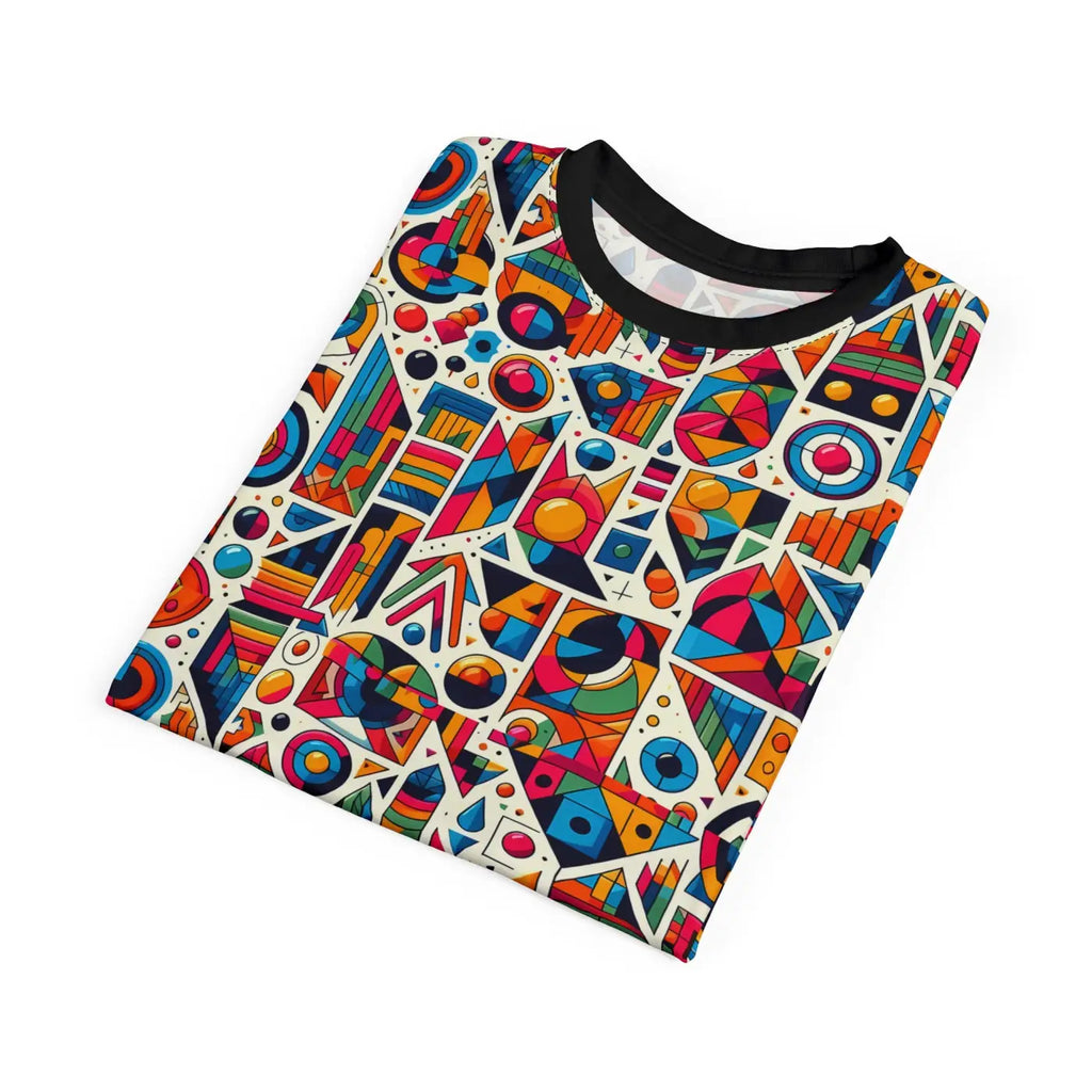Vibrant Geometric Pattern Unisex Tee - All-Over Print - DipaliZ