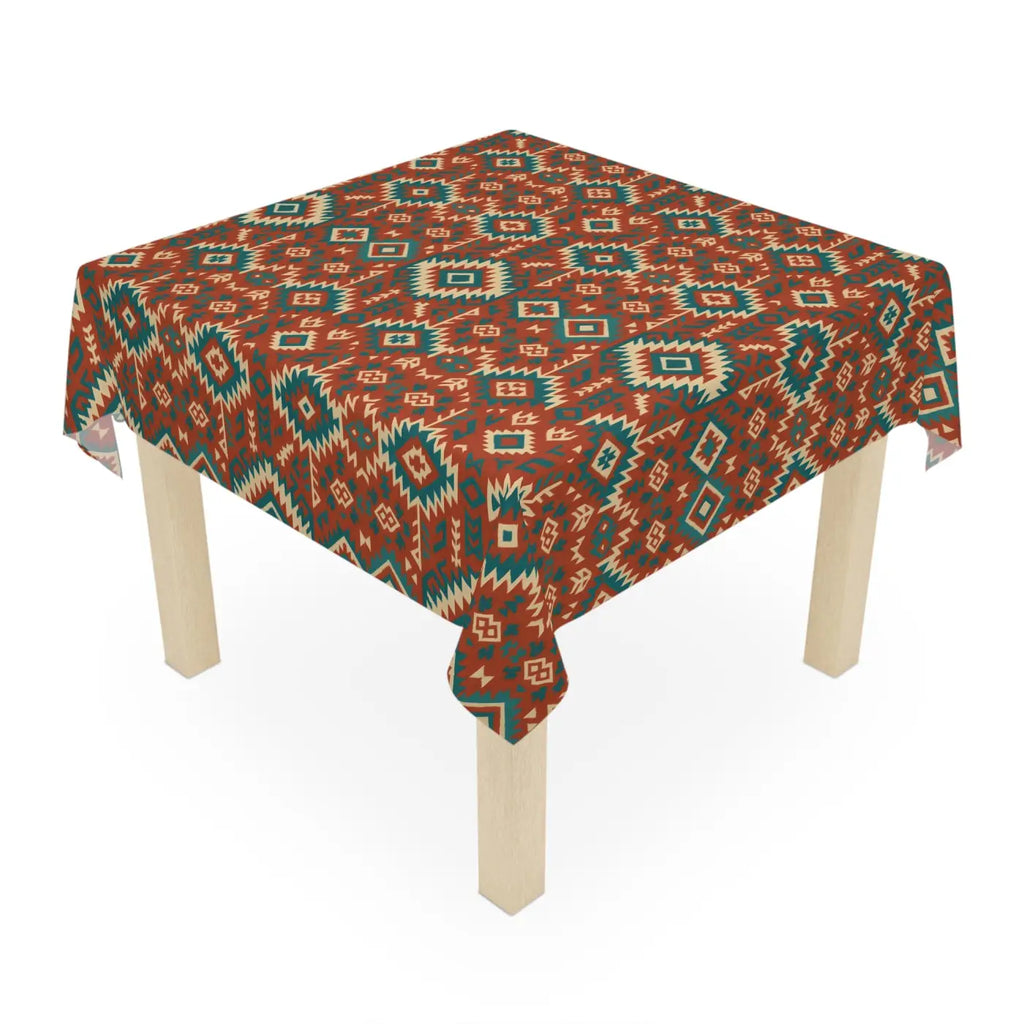 Vibrant Geometric Tablecloth - Boho Chic Style Easy Care - DipaliZ