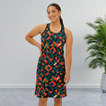 Vibrant Geometric Women's Racerback Dress - Unique Everyday Wear - DipaliZ